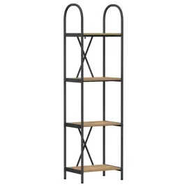 polka-na-ksiazki-dab-rzemieslniczy-40-x-30-x-146-cm