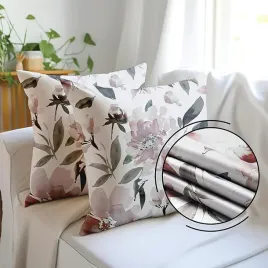 zestaw-2-poszewek-50x50-cm-gladkie-kwiatowy-wzor-zamek