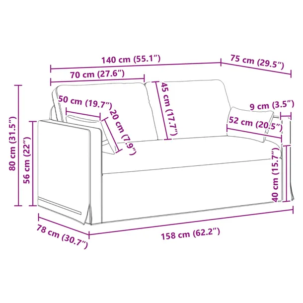 sofa-140cm-ciemnoszary-metal-kod-producenta-42024366-stan-nowy