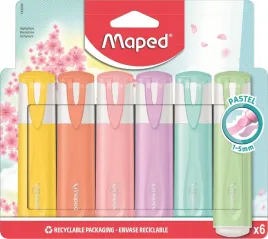 maped-zakreslacz-flamastry-fluorescencyjne-pastel-6-markerow-pastel