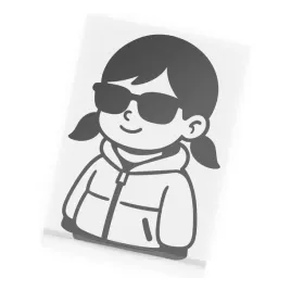 naklejka-dziecko-w-aucie-okulary-przeciwsloneczne-samochod-auto