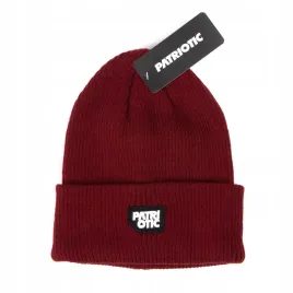 czapka-zimowa-patriotic-beanie-bordowa-uniwersalny-z-haftem-wywijana