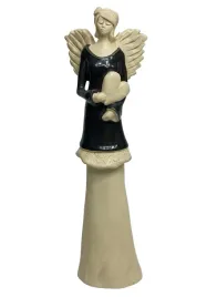 figurka-aniol-stojacy-z-sercem-czarny-37cm-hand-made