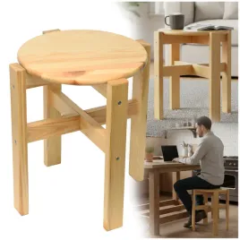 stolek-drewniany-sosnowy-taboret-okragly-wytrzymaly-do-kuchni-salonu-taras