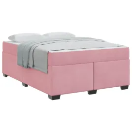 ramka-lozka-z-materacem-rozowy-140-x-200-cm-tkanina