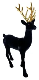 renifer-welurowy-czarny-32x10x45cm