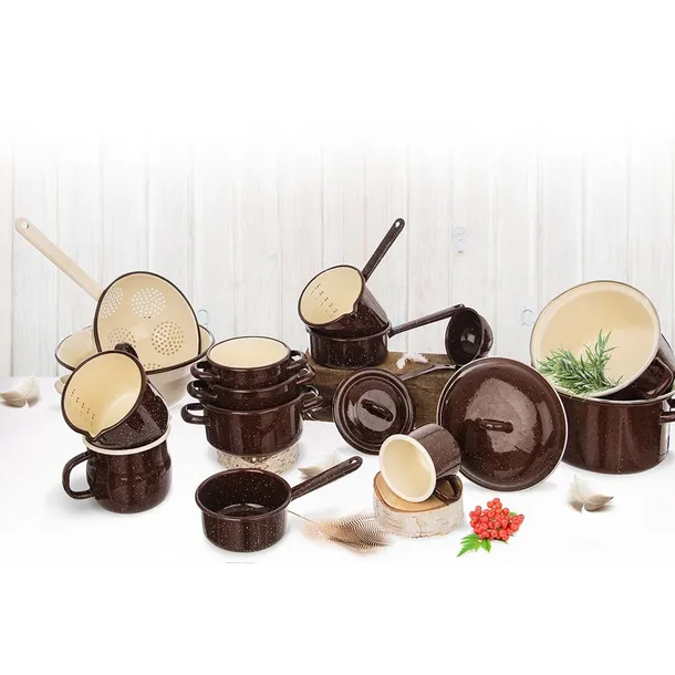 kubek-emaliowany-brazowy-brown-400-ml-marka-bez-marki