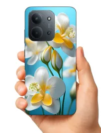 etui-case-do-xiaomi-redmi-15c-5g-rosliny-kwiaty-roze-lilie