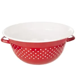 miska-kuchenna-emaliowana-czerwona-w-grochy-tecka-34-cm-9-l