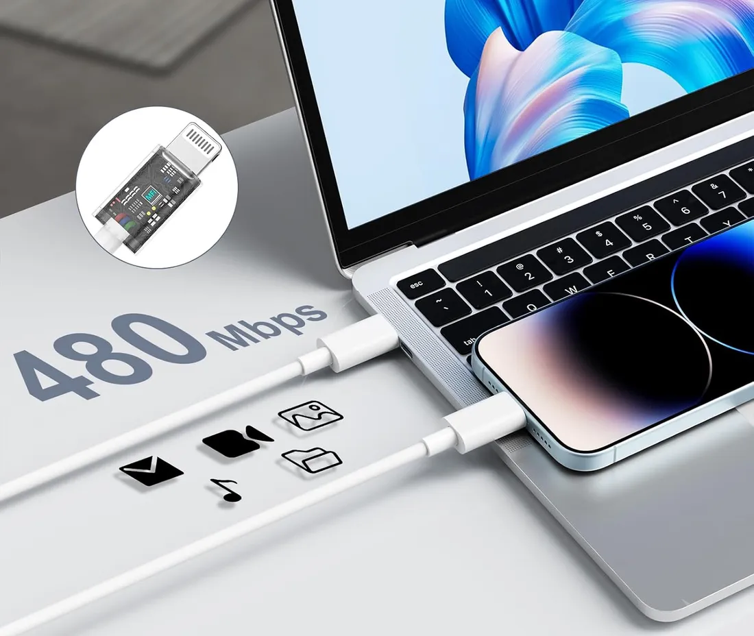 ladowarka-fast-charge-lcogpdoy-2pack-usb-c-kabel-lightning-2m-stan-nowy