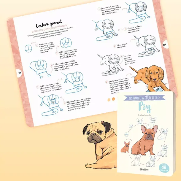rysowanie-w-10-krokach-psy-autor-justine-lecouffe