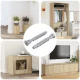 sruby-confirmat-2-pcs-srebrny-metal-stan-nowy