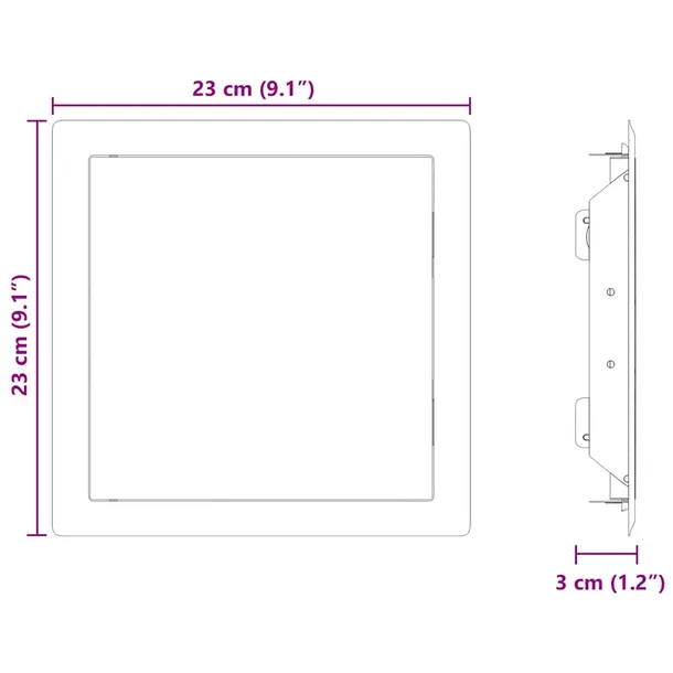 panel-dostepu-2-pcs-bialy-23-x-23-x-3-cm-stal-stan-nowy
