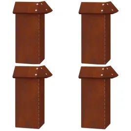 ogrodzenie-slimakowe-4-pcs-rdzawy-135-x-135-x-25-cm