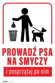 tabliczka-20x30-prowadz-psa-na-smyczy-i-posprzataj-20x30-cm