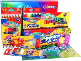 colorino-zestaw-plastyczny-10-el-wyprawka-szkolna-basic-kredki-farbki-blok