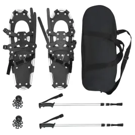 rakiety-sniezne-3-w-1-z-kijami-trekkingowymi-srebrny-i-czarny