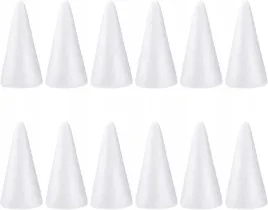 happyyami-12x-biale-stozki-styropianowe-15cm-do-diy-dekoracji-rekodziel