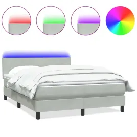 lozko-kontynentalne-z-materacem-i-led-jasnoszare-160x210cm-aksamit