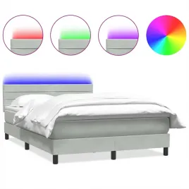 lozko-kontynentalne-z-materacem-i-led-jasnoszare-160x220cm-aksamit