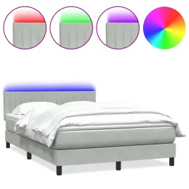 lozko-kontynentalne-z-materacem-i-led-jasnoszare-160x220cm-aksamit
