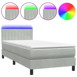 lozko-kontynentalne-z-materacem-i-led-jasnoszary-aksamit-90x210-cm