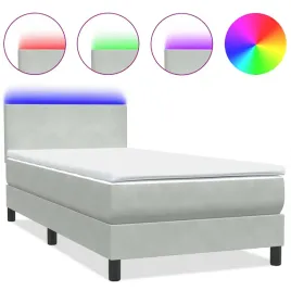 lozko-kontynentalne-z-materacem-i-led-jasnoszary-aksamit-90x210-cm
