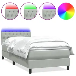 lozko-kontynentalne-z-materacem-i-led-jasnoszary-aksamit-90x210-cm