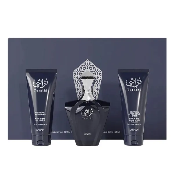 afnan perfumes turathi blue woda perfumowana 90 ml   zestaw  