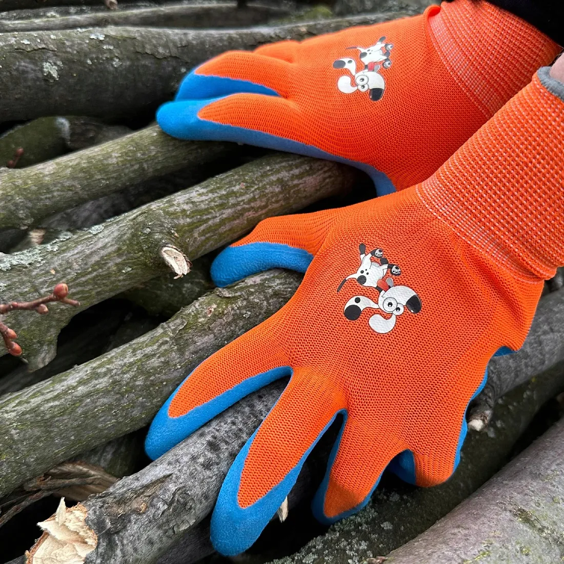 rekawice-dzieciece-orange-lateks-bradas-rozmiar-2-stan-nowy