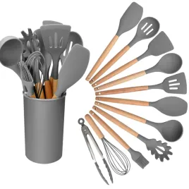 zestaw-przyborow-kuchennych-silikon-drewno-zestaw-12-elementow-szary