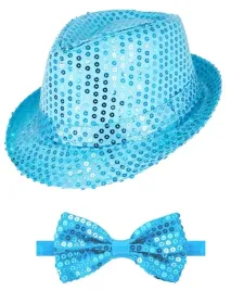 blekitny-kapelusz-cekinowy-fedora-muszka-jasny-niebieski-cekin