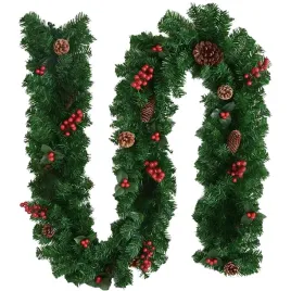 girlanda-swiateczna-lancuch-choinkowy-sztuczna-zdobiona-gesta-zielona-100cm