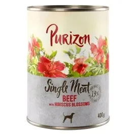 purizon-single-meat-400g-wolowina-z-kwiatami-hibiskusa-karma-mokra-dla-psa