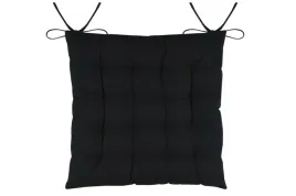 poduszka-na-krzeslo-duo-38x38-czarna-bawelna-troczki-siedzenie-pikowana