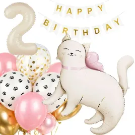 balony-dekoarcje-zestaw-balonow-na-2-urodziny-kotek-kicia-13-szt