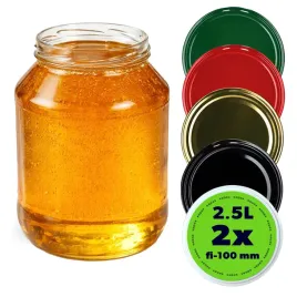 2x-sloik-25-l-sloiki-na-miod-przetwory-sloj-szklany-wieczka-zakretki-fi100