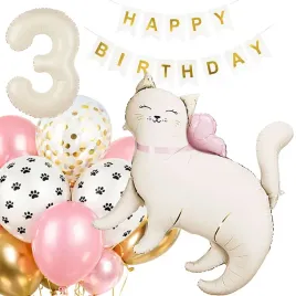balony-dekoarcje-zestaw-balonow-na-3-urodziny-kotek-kicia-13-szt
