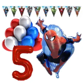 scianka-dekoracja-zestaw-balonow-na-5-urodziny-spider-man-18-szt
