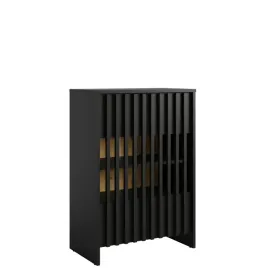 czarna-komoda-60-cm-velvio-z-lamelami-do-przedpokoju-dwudrzwiowa