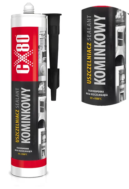 CX-80 Uszczelniacz kominkowy do +1250°C czarny 300 ml WYSOKOTEMPERATUROWY