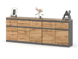 komoda-lux-antracyt-wotan-5-szuflad-drzwi-duza-komoda-200-zestaw-do-salonu