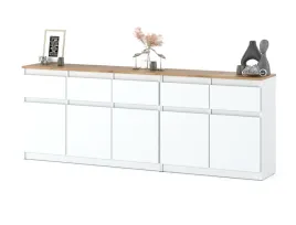 komoda-lux-bialy-wotan-5-szuflad-drzwi-duza-komoda-200-zestaw-do-salonu