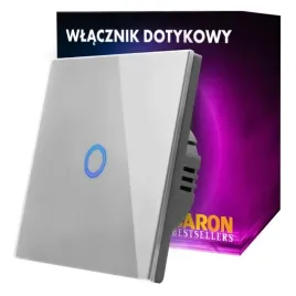 wylacznik-dotykowy-baron-szklany-pojedynczy-szary-led