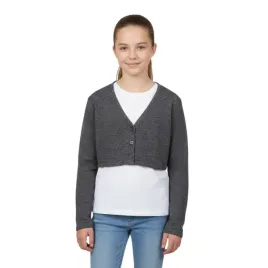 sweter-dla-dziewczynki-zara-krotki-zapinany-szary-melanz