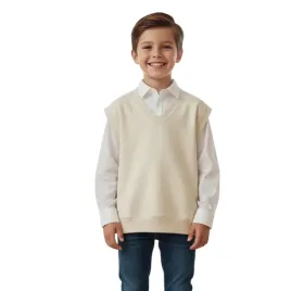 kamizelka-chlopieca-zara-kids-bezrekawnik-bawelniany-bezowy