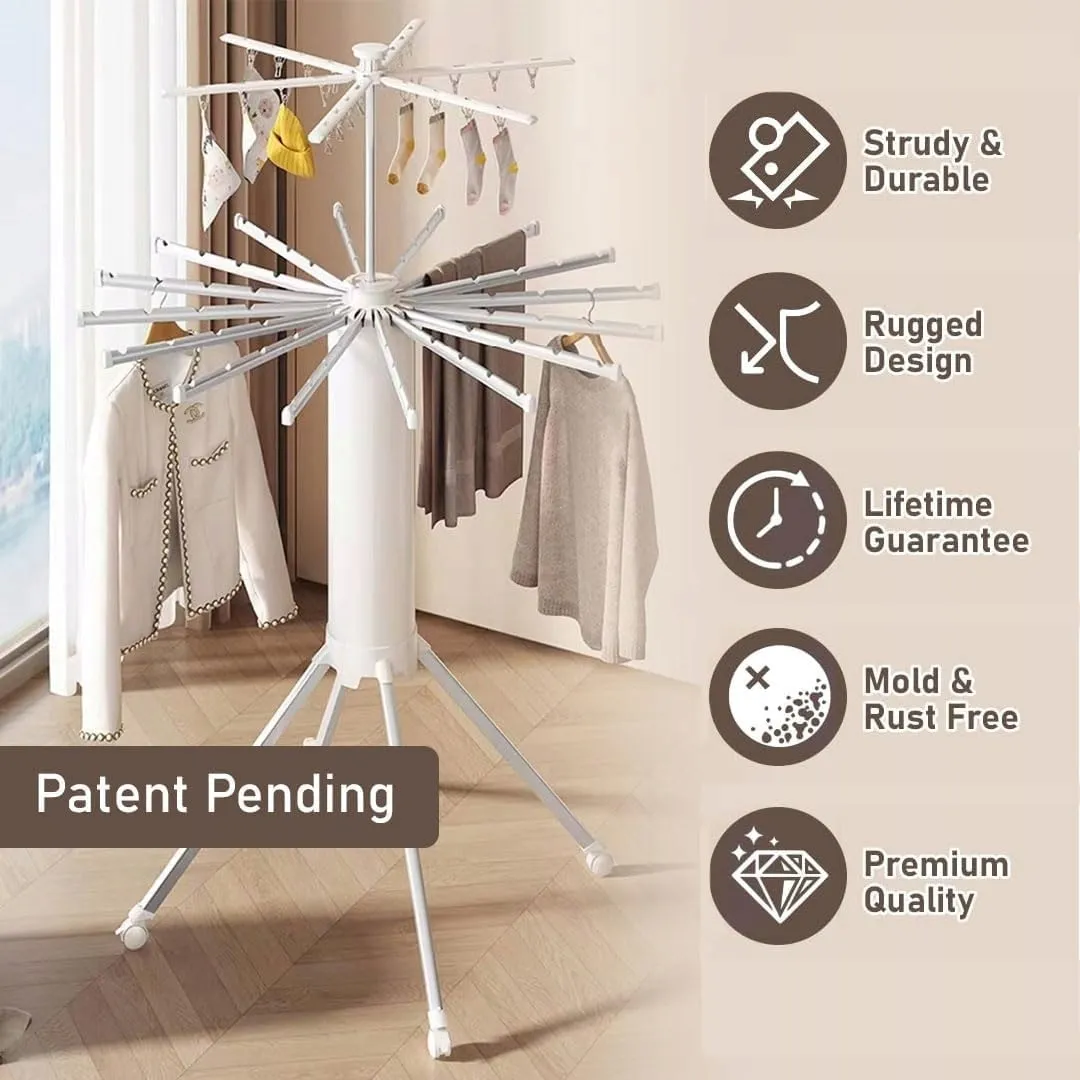 suszarka-cylindryczna-podwojnie-skladana-suszarka-na-ubrania-obracana-360-stan-nowy