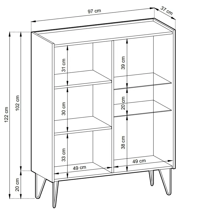 witryna-barek-wt-97-harmon-grafit-blat-marmur