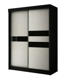 szafa-arol-200-przesuwna-czarna-lacobel-czarny-led
