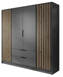szafa-uchylna-letto-206-4d-grafit-lamele-szuflady